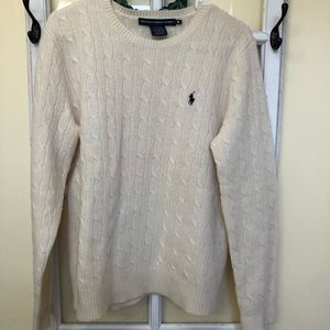 Ralph Lauren Off White Sweater. Size XL.